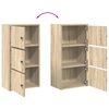 vidaXL Bookcase Sonoma Oak 40x24x77 cm Engineered Wood