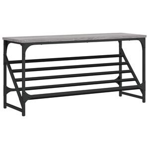 vidaXL Shoe Rack Grey Sonoma 90x30x45 cm Engineered Wood