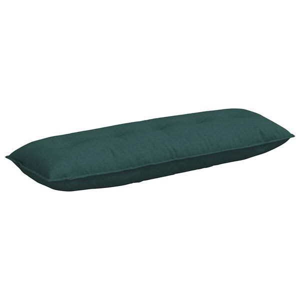 vidaXL Back Pillow Dark Green 140 x 19 x 50 cm Fabric