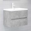 vidaXL 2 Piece Bathroom Furniture Set Concrete Grey Engineered Wood