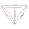 vidaXL Sunshade Sail 160 g/m² Triangular Blue 4x4x5.8 m HDPE