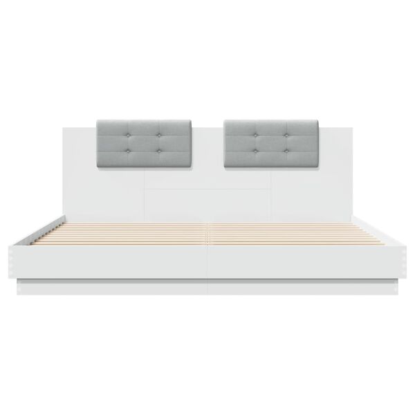 vidaXL Bed Frame without Mattress White 180x200 cm Super King