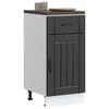 vidaXL Kitchen Base Cabinet Lucca Black Engineered Wood