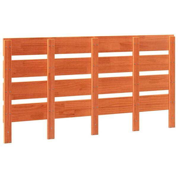vidaXL Headboard Wax Brown 160.5 x 3 x 80 cm Solid Pine Wood