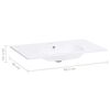 vidaXL Built-in Wash Basin 805x460x105 mm SMC White