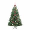vidaXL Artificial Hinged Christmas Tree Green 120 cm PVC and Metal