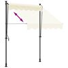 vidaXL Retractable Awning Cream 200x115 cm Fabric and Steel