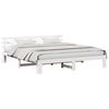vidaXL Bed Frame with Headboard White 180 x 200 cm Solid Pine Wood