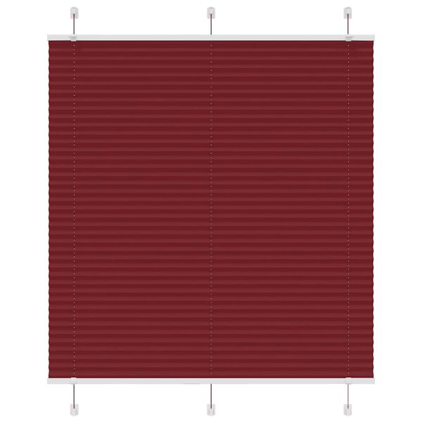 vidaXL Pleated Blind Bordeaux Red 115x150 cm Fabric Width 114.4 cm Polyester