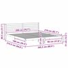 vidaXL Bed Frame with Headboard White 200 x 210 cm Solid Pine Wood