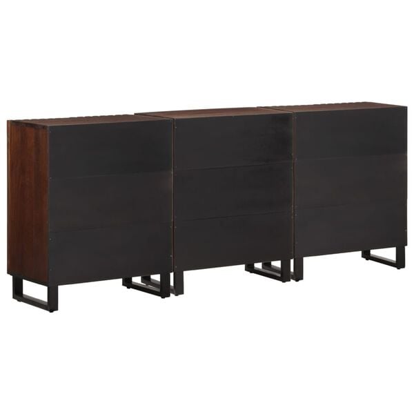vidaXL Sideboards 3 pcs 60x34x75 cm Solid Wood Mango