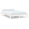 vidaXL Bed Frame without Mattress White Super King Size Solid Wood