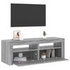 vidaXL TV Cabinet with LED Lights Grey Sonoma 120x35x40 cm