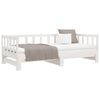 vidaXL Day Bed with Trundle without Mattress White 80x200 cm Solid Wood