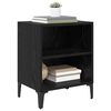 vidaXL Bedside Cabinet 2 pcs Black Oak 40 x 30 x 50 cm Engineered Wood