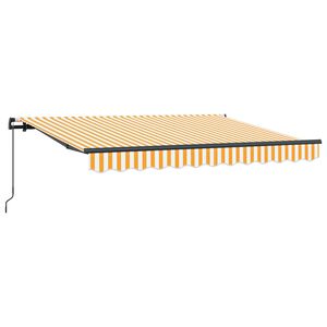 vidaXL Retractable Awning Manual Yellow 250 x 200 cm Fabric