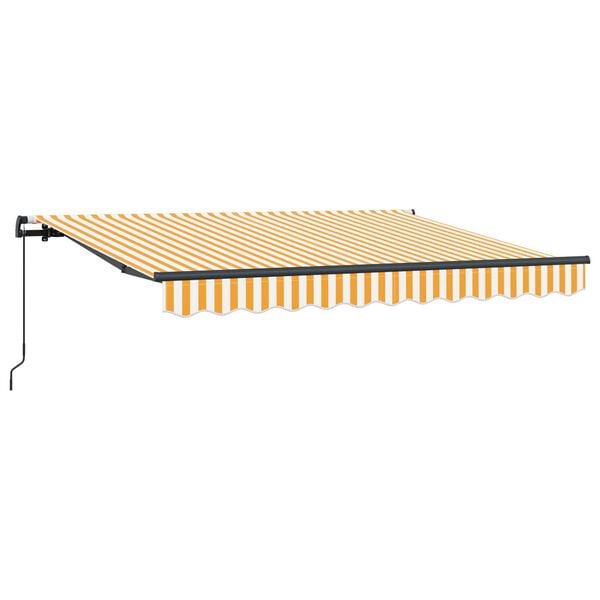 vidaXL Retractable Awning Manual Yellow 250 x 200 cm Fabric