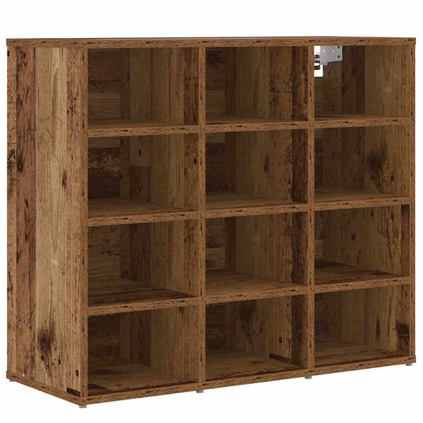 vidaXL Shoe Cabinet Old Wood 77.5 x 30 x 67 cm Engineered Wood