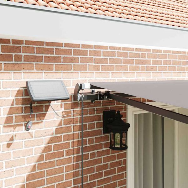 vidaXL Retractable Awning Manual Light grey 400 x 350 cm Fabric