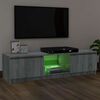 vidaXL TV Cabinet with LED Lights Grey Sonoma 120x30x36 cm