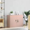 vidaXL Storage Cabinet Pink 90 x 40 x 70 cm Steel