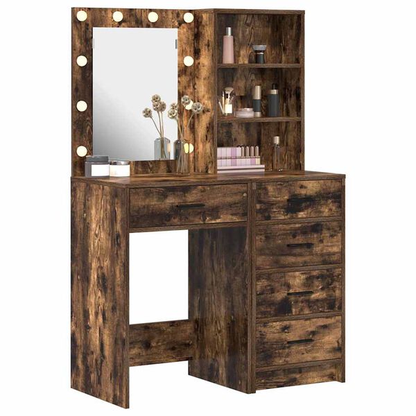 vidaXL Dressing Table 2 pcs Brown 50 x 41 x 135 cm Engineered wood