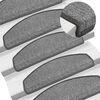 vidaXL Stair Mats 10 pcs 65x24x4 cm Dark Grey Half Round Large