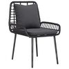 vidaXL Garden Dining Set 3 pcs Black and Anthracite Poly Rattan