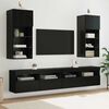 vidaXL Wall-mounted TV Cabinets 2 pcs Black Oak 40.5 x 30 x 90 cm