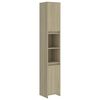 vidaXL Bathroom Cabinet Sonoma Oak 30x30x183.5 cm Engineered Wood