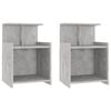 vidaXL Bed Cabinet | Set of 2 | Concrete Grey | Engineered Wood | 40x35x60 cm