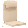 vidaXL Sun Lounger Cushion 100% Polyester Cream 55 x 124 x 5 cm