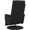 vidaXL Massage Recliner Chair with Footrest Black Faux Leather