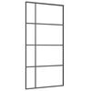 vidaXL Sliding Door with Hardware Set Black 102.5x205 cm ESG Glass
