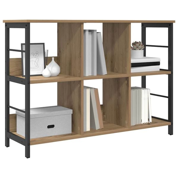 vidaXL Bookshelf Artisan Oak 102 x 32 x 72.5 cm Engineered Wood