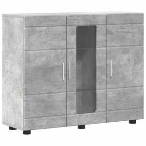vidaXL Wooden Cabinet with Storage Concrete Grey 88.5 x 30.5 x 73 cm