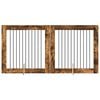 vidaXL Dog Gate with Stands 2 pcs Smoked Oak 100 x 100 cm