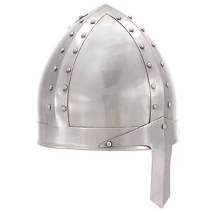 vidaXL Medieval Knight Helmet Antique Replica LARP Silver Steel