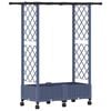 vidaXL Raised Bed with Trellis and Roof Grey 122.5 x 40 x 127 cm PP