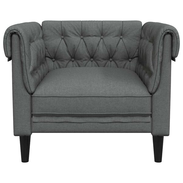 vidaXL Sofa Dark Grey 78.5 x 74.5 x 74.5 cm Polyester