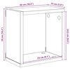vidaXL Wall Cube Shelves 4 pcs High Gloss Grey 26x15x26 cm