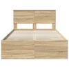 vidaXL Bed Frame Sonoma Oak 120 x 123 cm Engineered Wood