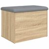 vidaXL Storage Bench Sonoma Oak 62x42x45 cm Engineered Wood