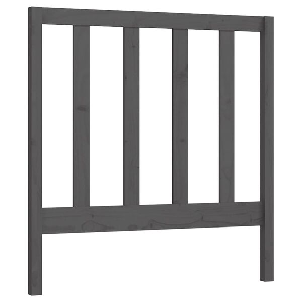 vidaXL Bed Headboard Grey 96x4x100 cm Solid Wood Pine