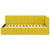 vidaXL Corner Bed Frame with Headboard Yellow 90 cm x 190 cm Velvet