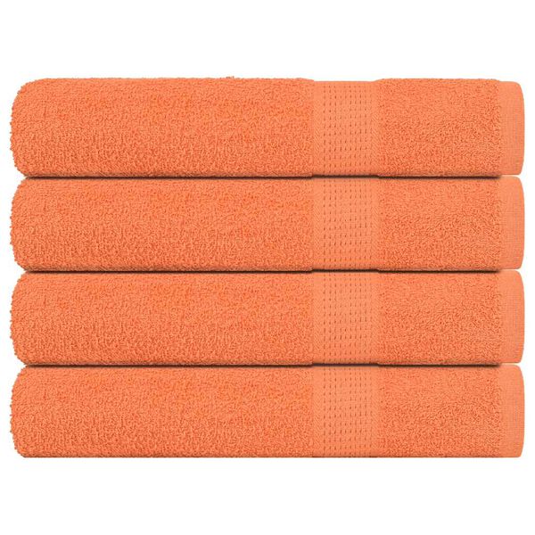 vidaXL Towels "FROGN" 4 pcs Orange 100x200 cm 360 gsm