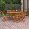 vidaXL 7 Piece Garden Dining Set 180x90x75 cm Solid Wood Acacia