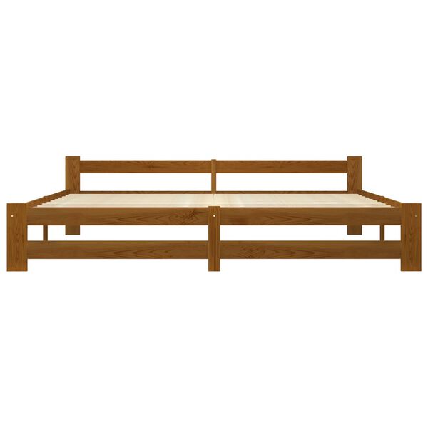 vidaXL Bed Frame without Mattress Honey Brown Solid Pine Wood 200x200cm