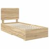 vidaXL Bed Frame with Headboard Sonoma Oak 90 x 200 cm Engineered Wood