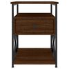 vidaXL Bedside Cabinet Brown Oak 40x42x55 cm Engineered Wood